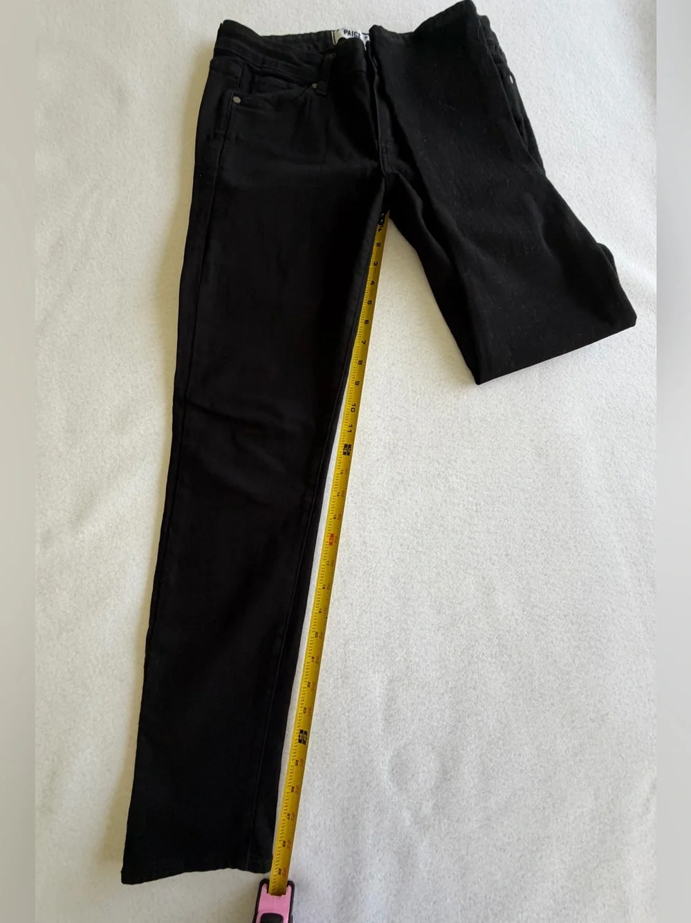 PAIGE Black Peg Skinny Jeans - Sleek High-Rise Look Size 29